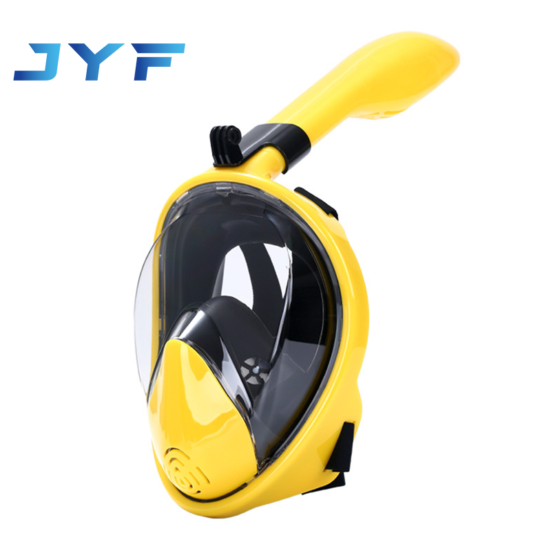 full face diving mask yellow